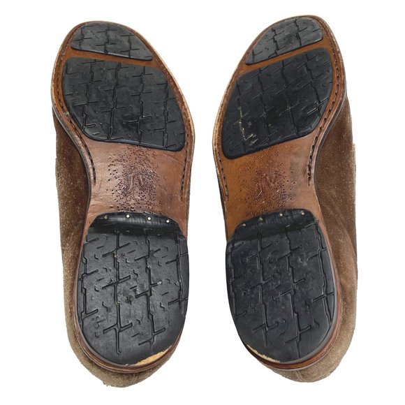 John Varvatos Distressed Suede Loafers - Brown | 10 - Picture 11 of 14
